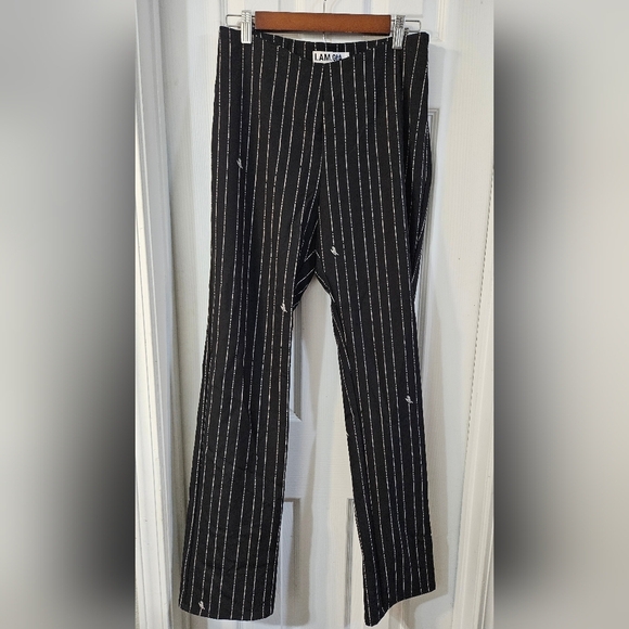 I.AM.GIA Black Striped Pants - Picture 1 of 5